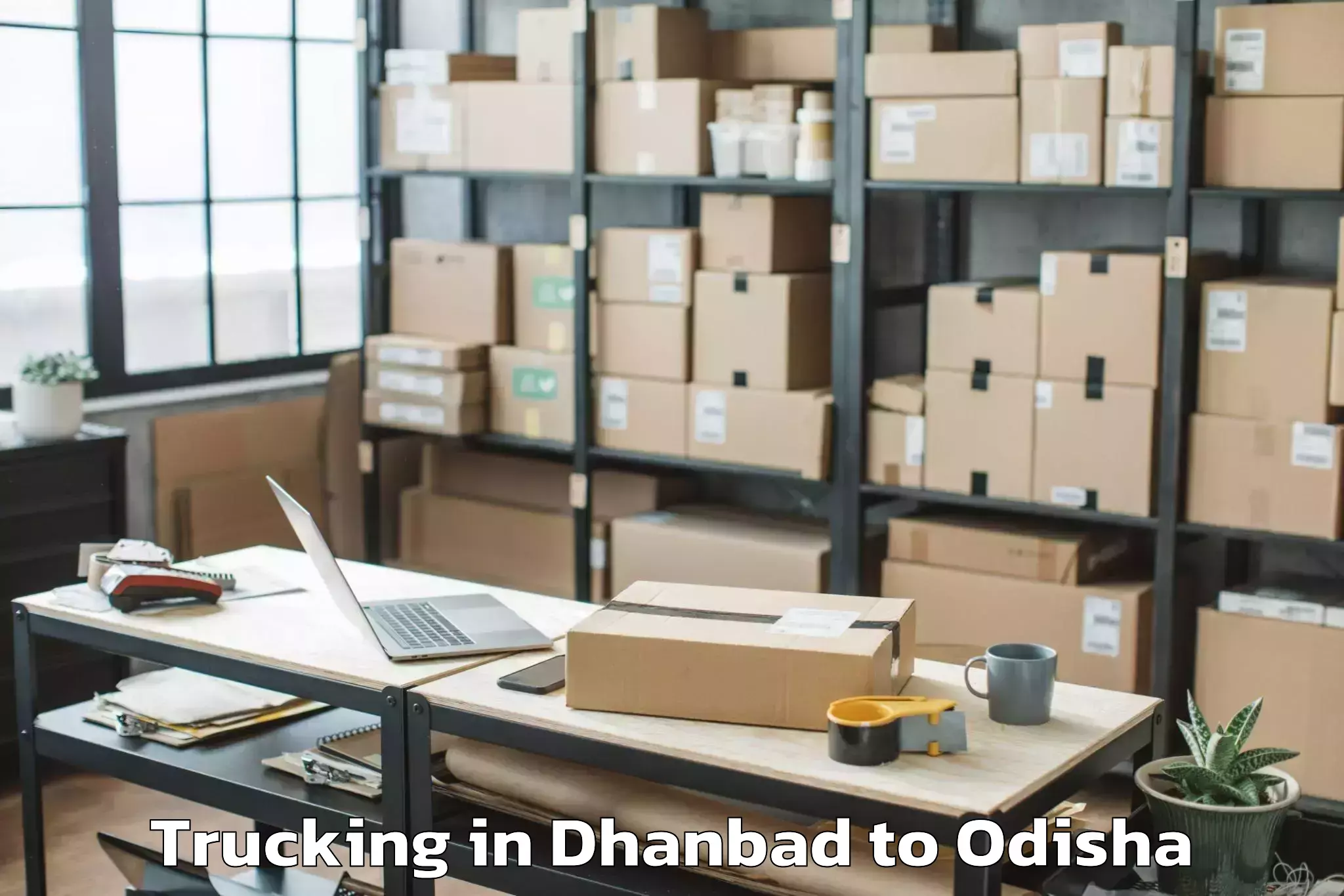 Book Dhanbad to Bhawani Mall Trucking Online